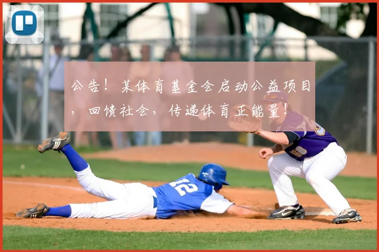 公告！某体育基金会启动公益项目，回馈社会，传递体育正能量！